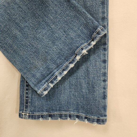 TK Axel Slim Boot Denim Jeans Men's 34x32 Distressed Classic Work Flap Pockets - Picture 8 of 10